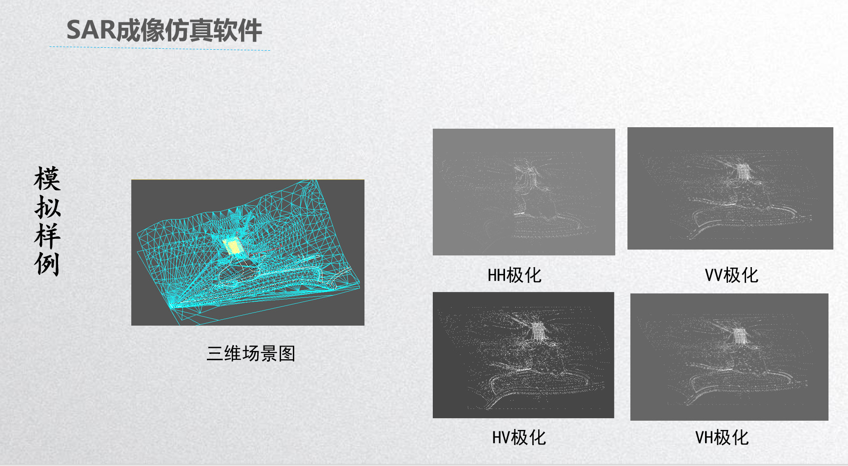 SAR成像仿真结果样例图